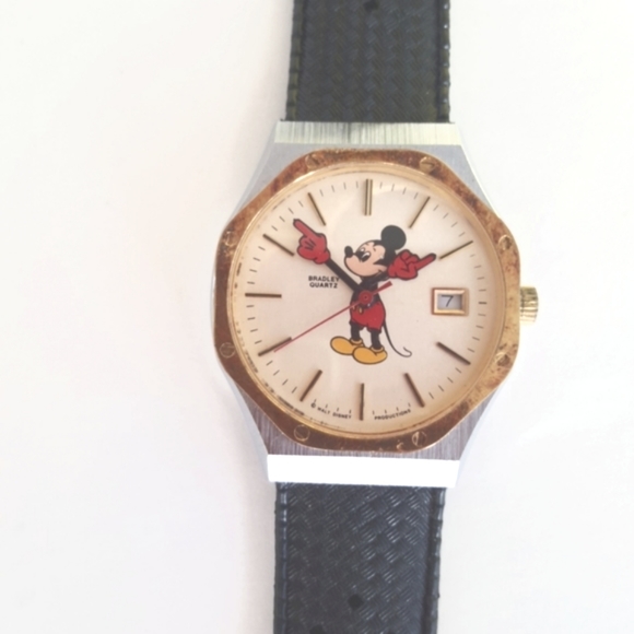 Mickey Mouse Unisex Quartz Watch Walt Disney Productions Bradley Time Division - Picture 1 of 10